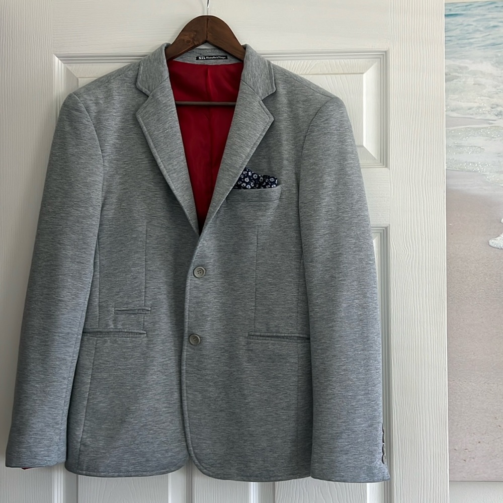 Gray Men size L Grey Casual Blazer Jeel handcrafted and vintage